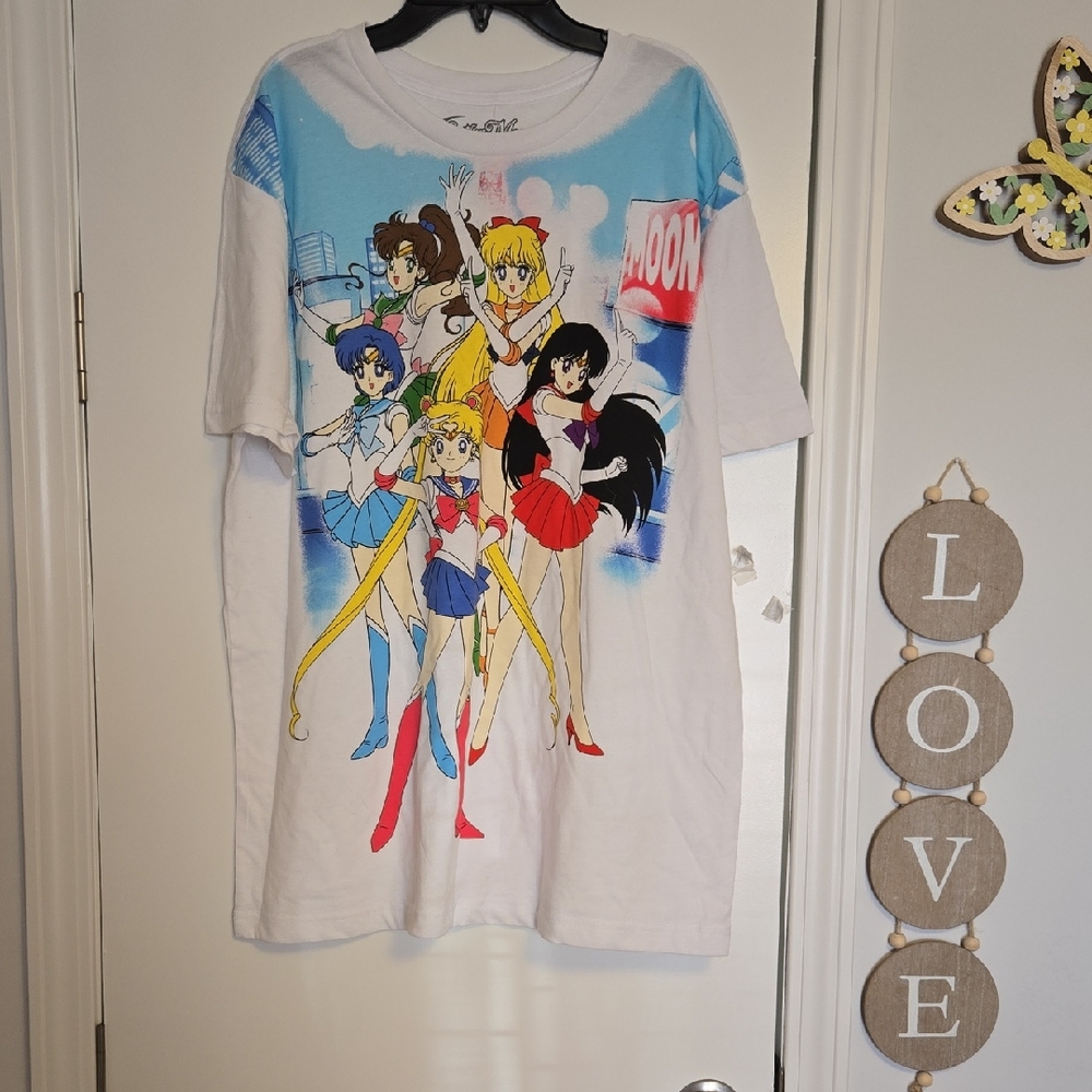 Sailor Moon Graphic Tee - White and Blue